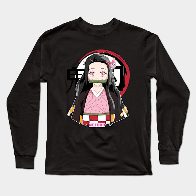 nezuko kimetsu no yaiba Long Sleeve T-Shirt by Demonstore